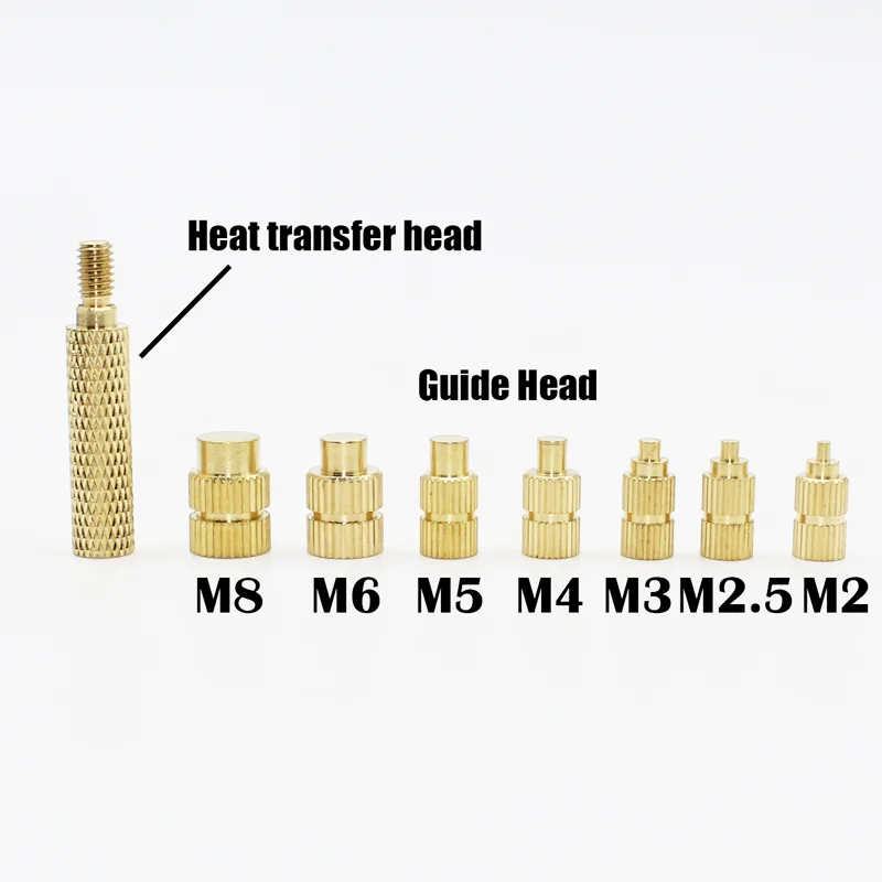 Description Picture 5 of itemSolid Brass Injection TS100 Soldering Iron Tool M2 M3-M8 Hot Melt Knurled Thread Injection Brass Hot Melt Insert Nut 3D Printer