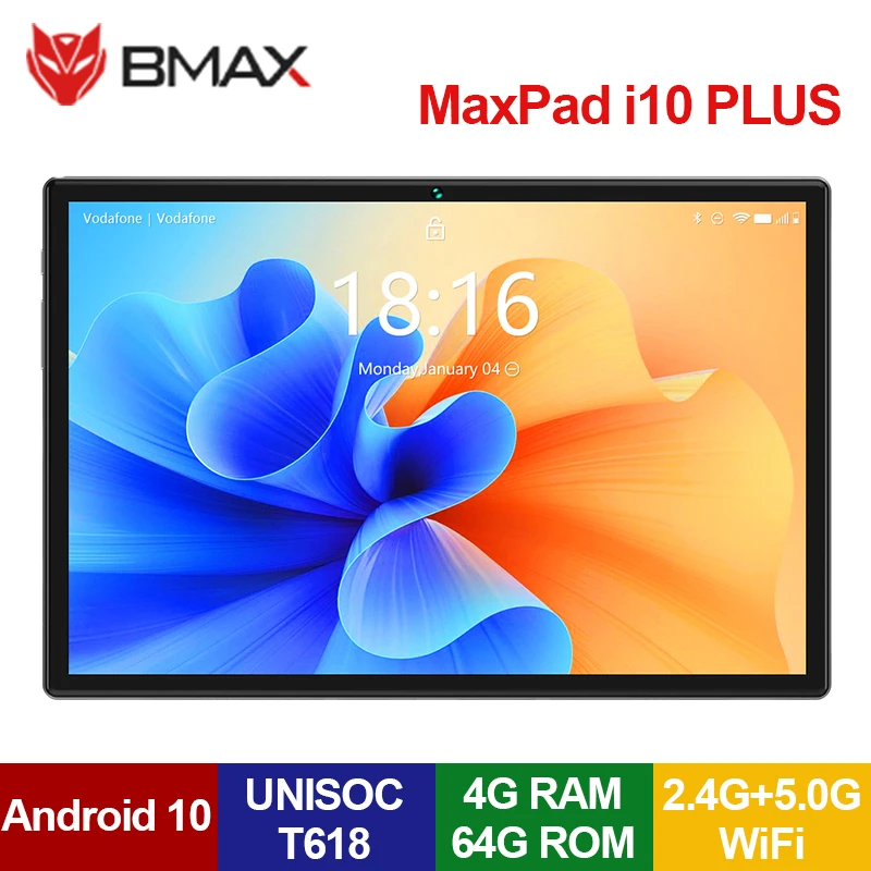 huawei latest tablet BMAX MaxPad i10 Plus Tablet  Android 10 OS UNISOC T618 Octa Core 4GB RAM 64GB ROM 10.1 inch Full HD IPS Screen 4G LTE Tablet PC ipads for sale cheap