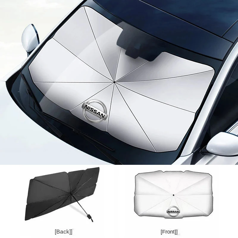 Parasol Protector para ventana delantera de coche, cubierta para Nissan