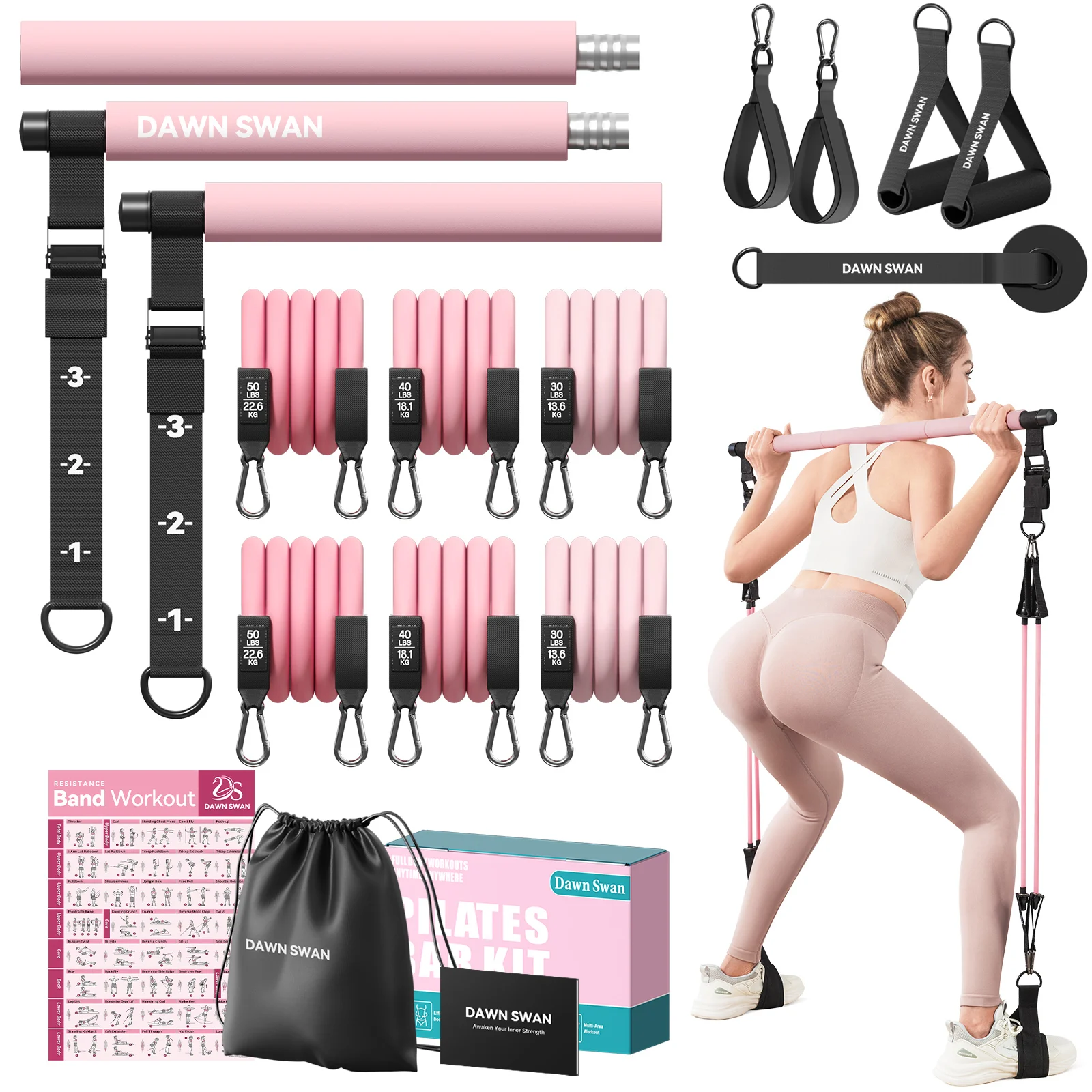 Portable Pilates Bar Kit 1