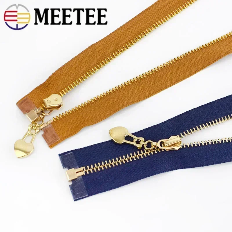 Set of Metal Zippers for DIY and Sewing Projects