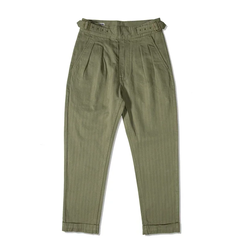 Red Tornado Vintage Style British Gurkha Pants Pleated Men Smart Casual Trousers 6