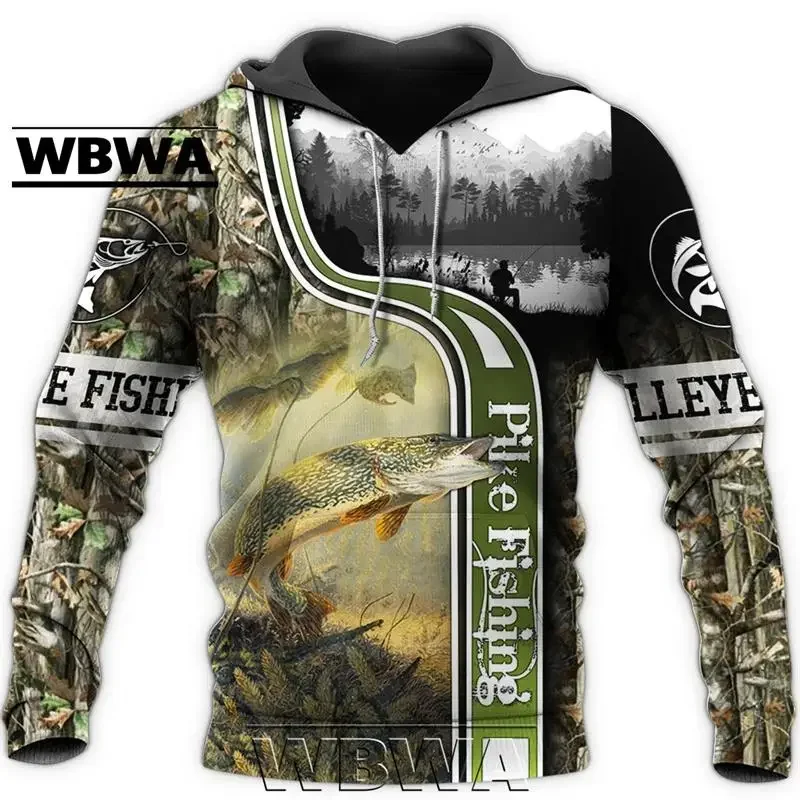 3D Pike Fishing Hoodie 4