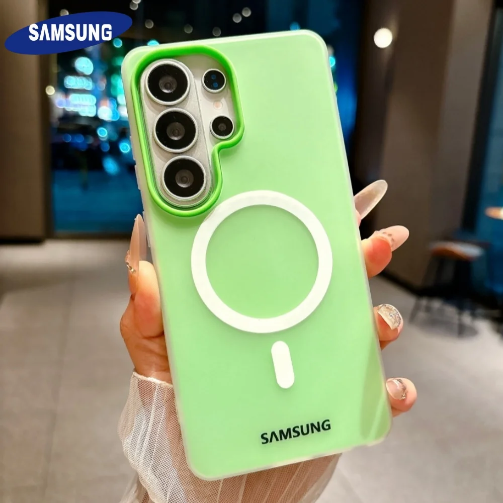 Candy Color Matte Soft TPU Magnetic Phone Case with MagSafe Wireless Charging Cover