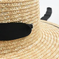 Sun Hats for Women Wide Brim Straw Boater Hat Foldable Packable Beach Hat for Summer with ribbon Lace Up 4