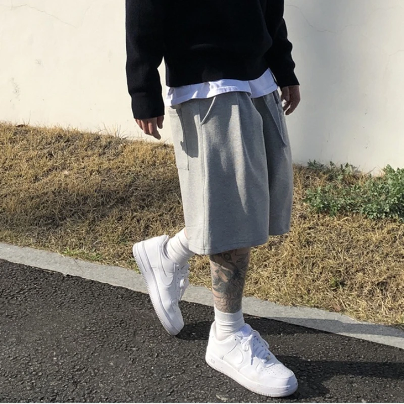 Men's summer Gym Fitness Loose Shorts Casual Street Hip Hop Workout Bodybuilding Breathable Short Pants Boardshorts Sweatpants 3