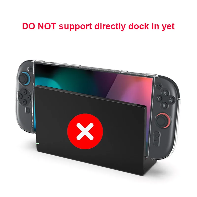 Nintendo Switch 2 용 PC + TPU 클리어 케이스 분할 유형 디자인 스크래치 방지 충격 방지 드롭 방지 보호 커버 액세서리