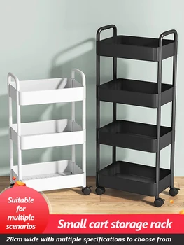 Carrello per la casa Cucina Scaffale da pavimento multistrato Scaffale da bagno mobile Carrello per snack da soggiorno