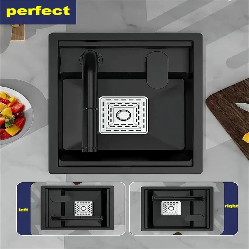 Hidden Cup Washer Sink Nano Stainless Steel kitchen Sink Bar Invisible Sink To Make A Camper Van With Cover Plate Small Pool 5