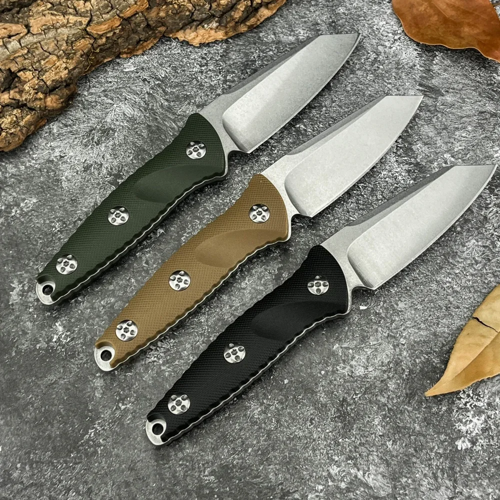 Fixed Blade Knife Outdoor Tools 93M-10 Socom Alpha Warcom 3.72 Stonewashed Wharncliffe Blade with Kydex Sheath Straight