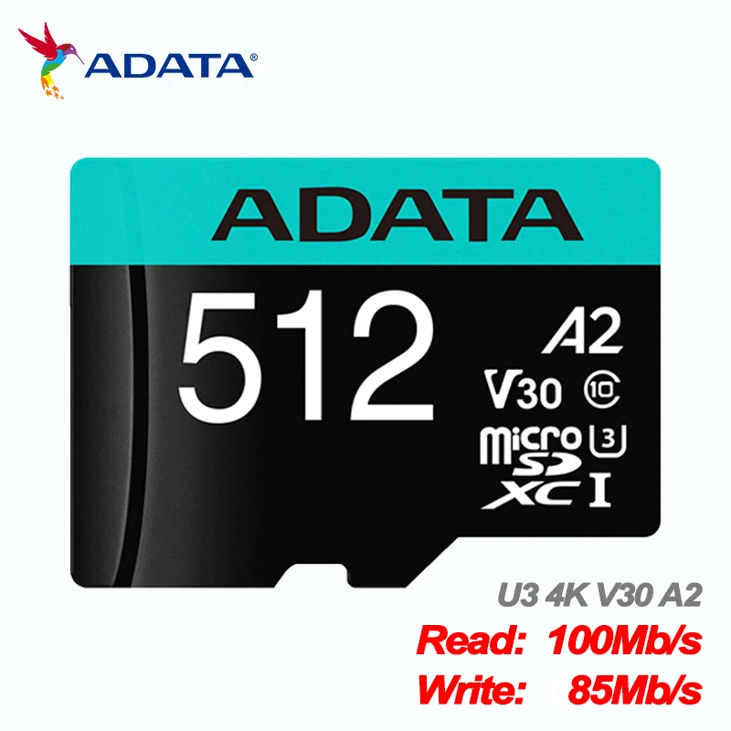 Adata Micro Sd 128Gb 64Gb Scheda Di Memoria 32Gb Micro Sd Card 256Gb Tf Card 512Gb Memoria Flash U1 U3 4K 8K A1 A2 Microsd Per Telefono