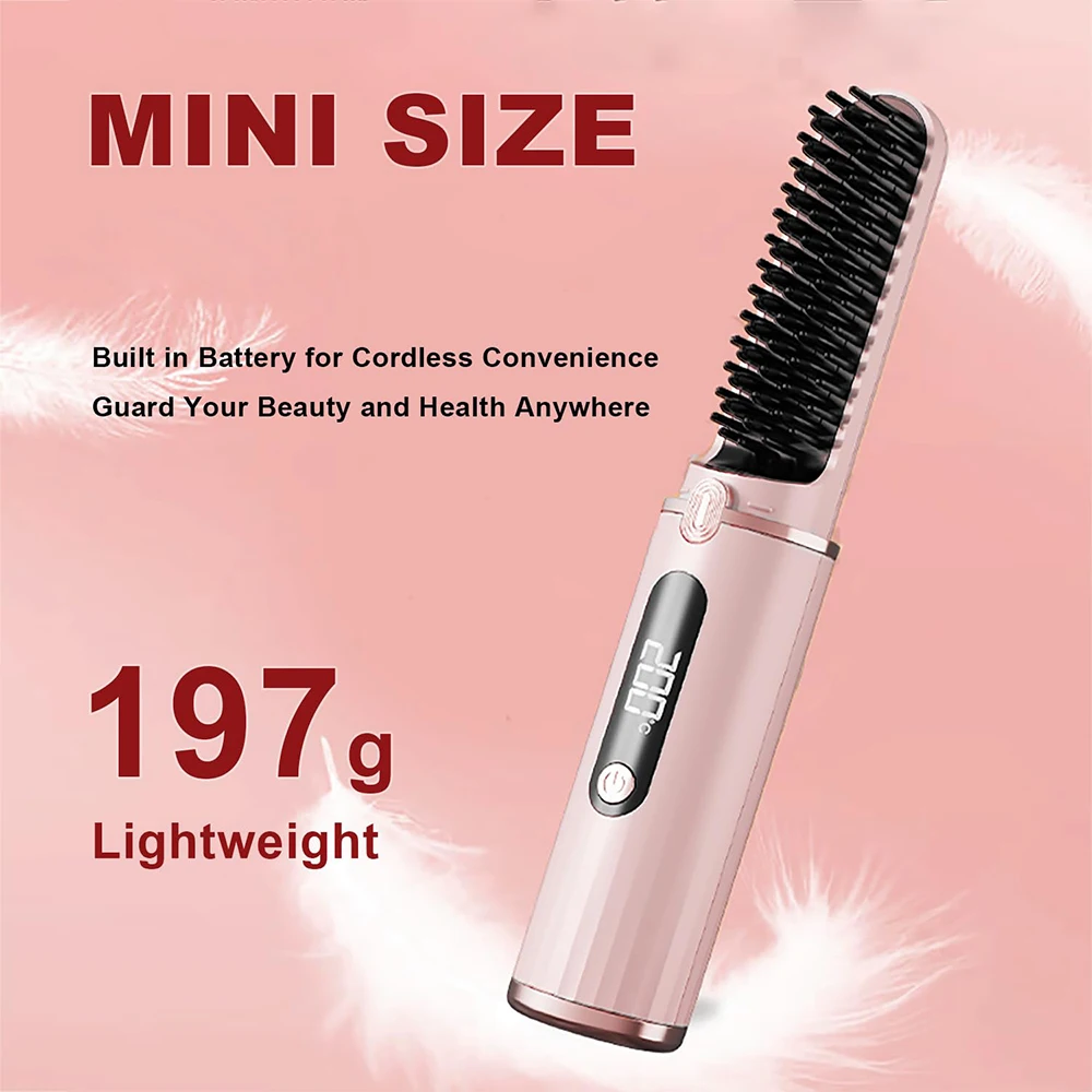 Wireless charging hair straightener portable mini straightener hair straightener negative ion non-damaging power generation comb 6