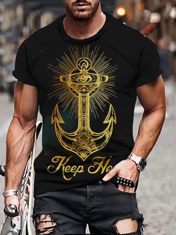 Camiseta informal con estampado 3D para hombre, Top cómodo de Hip Hop para entretenimiento de verano, 2024