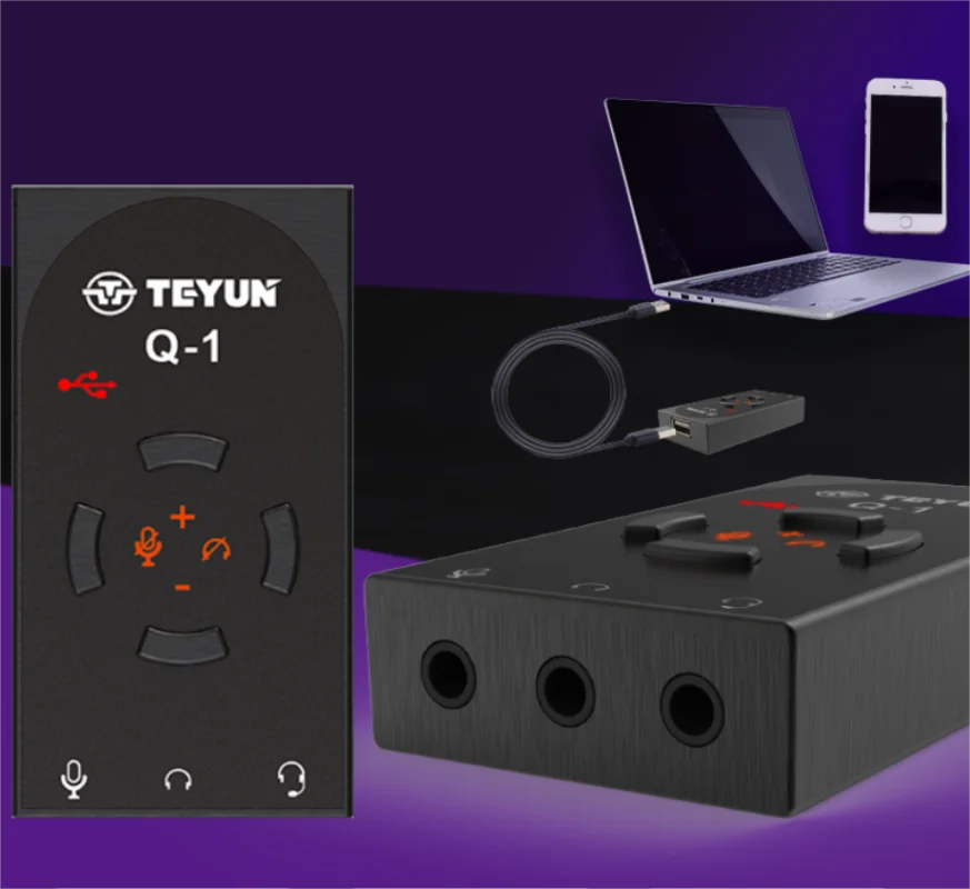 TEYUN Q1 USB 7.1 독립 고품질 E스포츠 게임 사운드 카드, 외부 데스크탑 컴퓨터 노트북 이어폰 드라이브, 무료 2023, 신제품