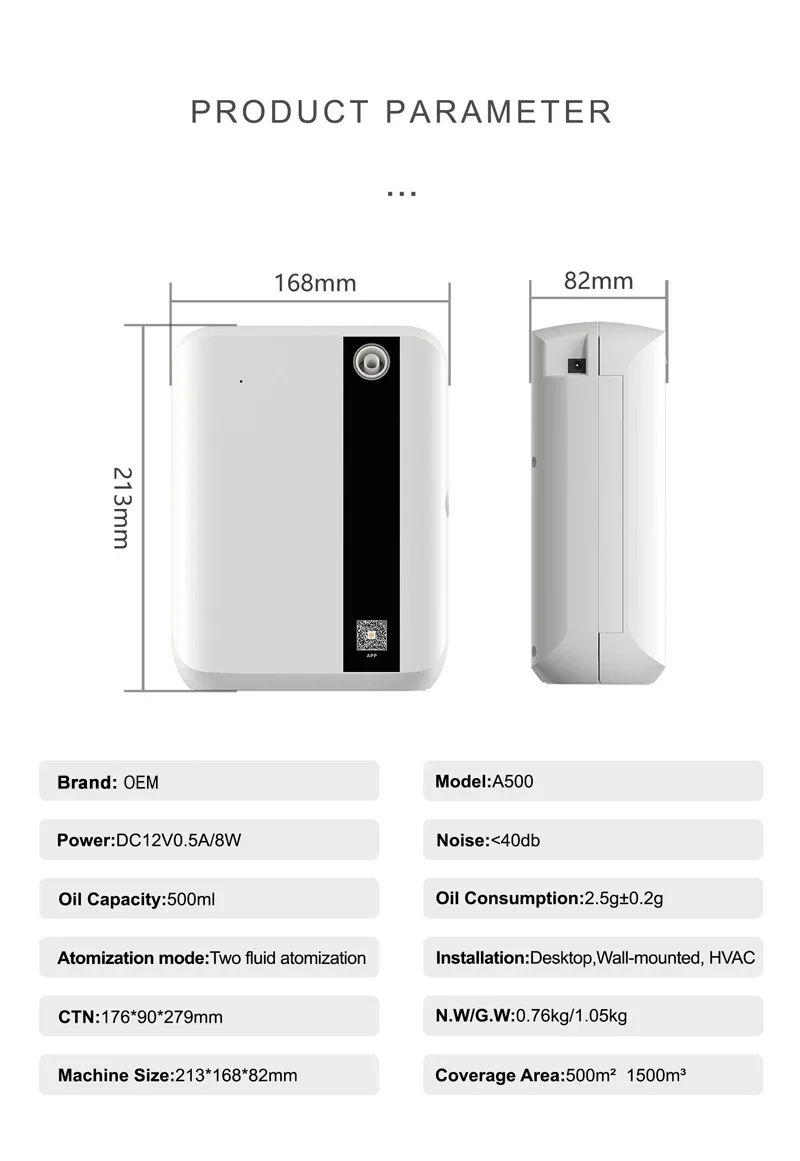 Bluetooth Essential Oil Diffuser Wall Mounted App Control Scent_voghion.com