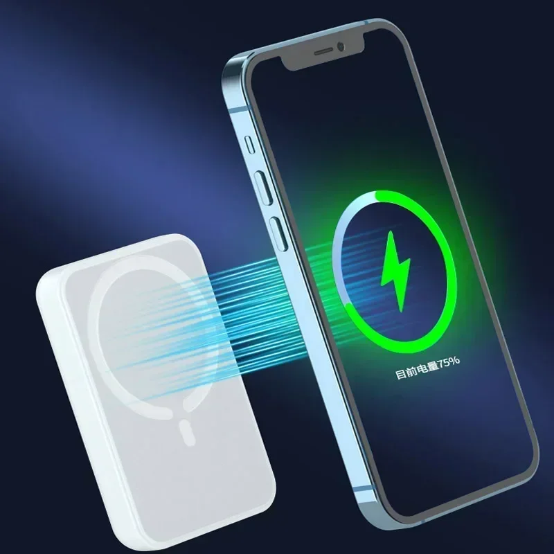 Magnetic Wireless Charger 10000mAh Slim Battery Pack External Battery Macsafe Powerbank for iPhone 12/13/14/15/Mini/Plus/Pro Max