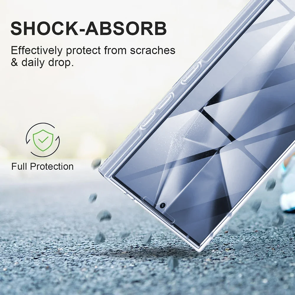 Ultra-Slim Shockproof Clear Case with Full Body Silicone Protection