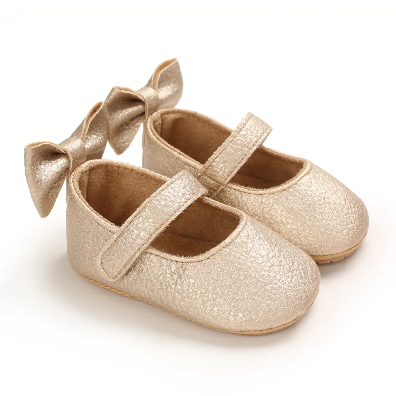 Baby Walking Shoes Golden Baby First Walkers Shoes Gold Princess Shoes Comfortable Soft Soled Non Slip Walking Shoes Pre-Walkers