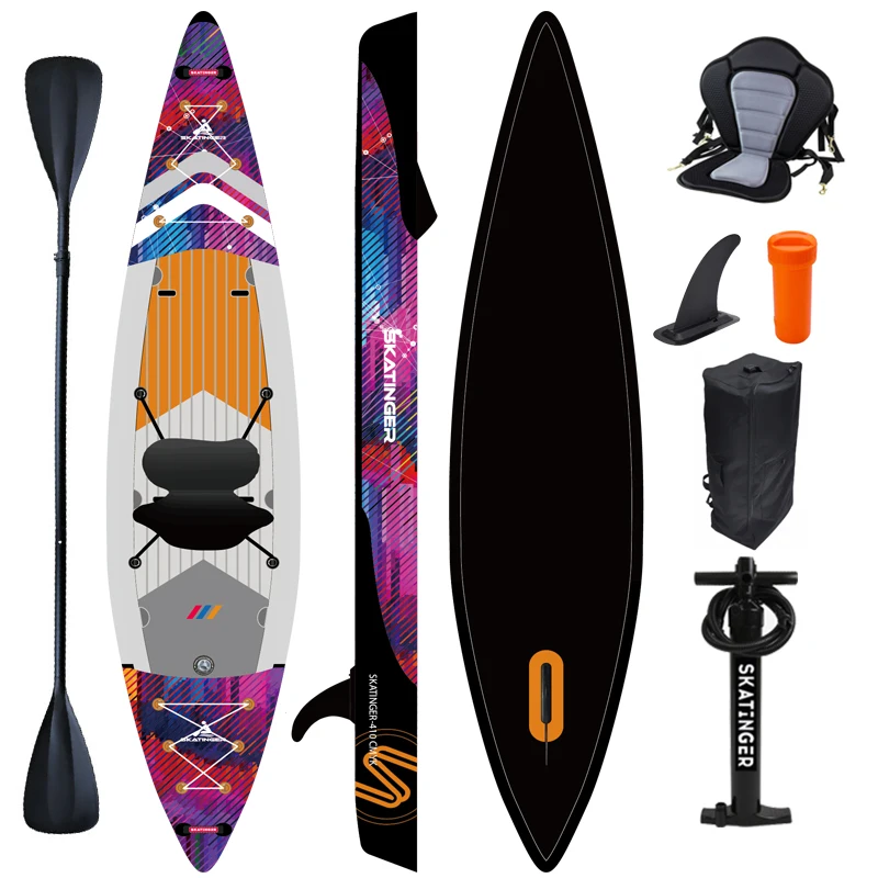 

skatinger 2 Person Full Drop Stitch Hull Inflatable Raft Kayak Inflatable Fishing Kayak for sale