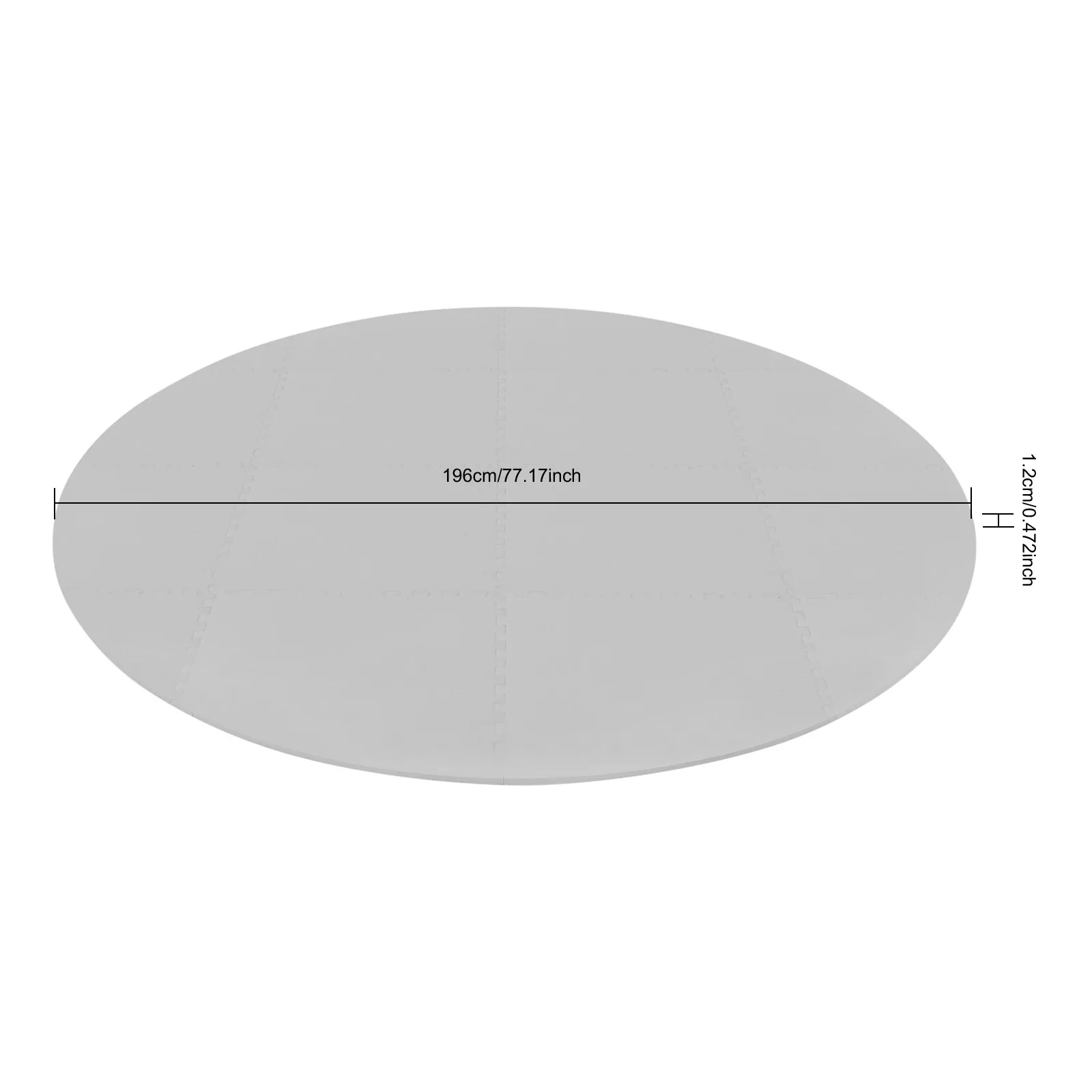 196 cm x 12 mm ineinandergreifende Whirlpool-Matte, langlebige EVA-Polsterung für Whirlpools, ineinandergreifende Schaumstoff-weiche Schutzoberfläche für Kinderzimmer-Dekoration – Detail 2