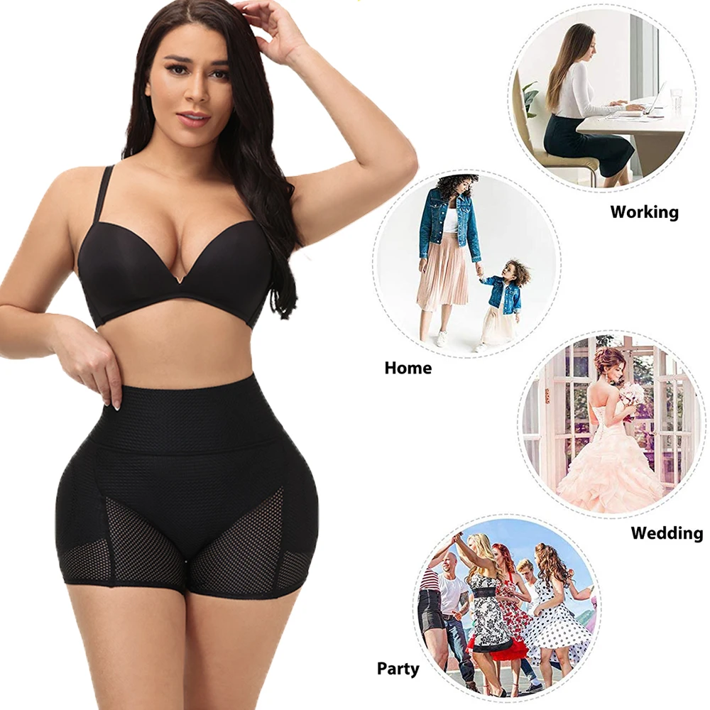 plus size shapewear LAZAWG Women Low Waist Hip Enhancer Shaper Fake Ass Panties Foam Padded Butt Lifter Booty Underpants Women Cotton Shapewear spanx shapewear