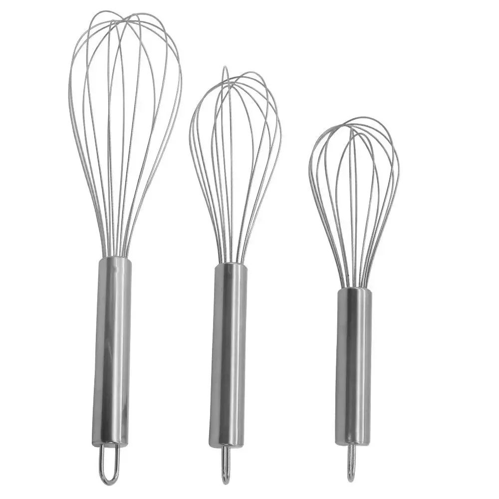 8/10/12 Inch Egg Whisk Stainless Steel Kitchen Balloon Whisks Manual Egg Beater Blender Mixing Mixer Tools egg beater