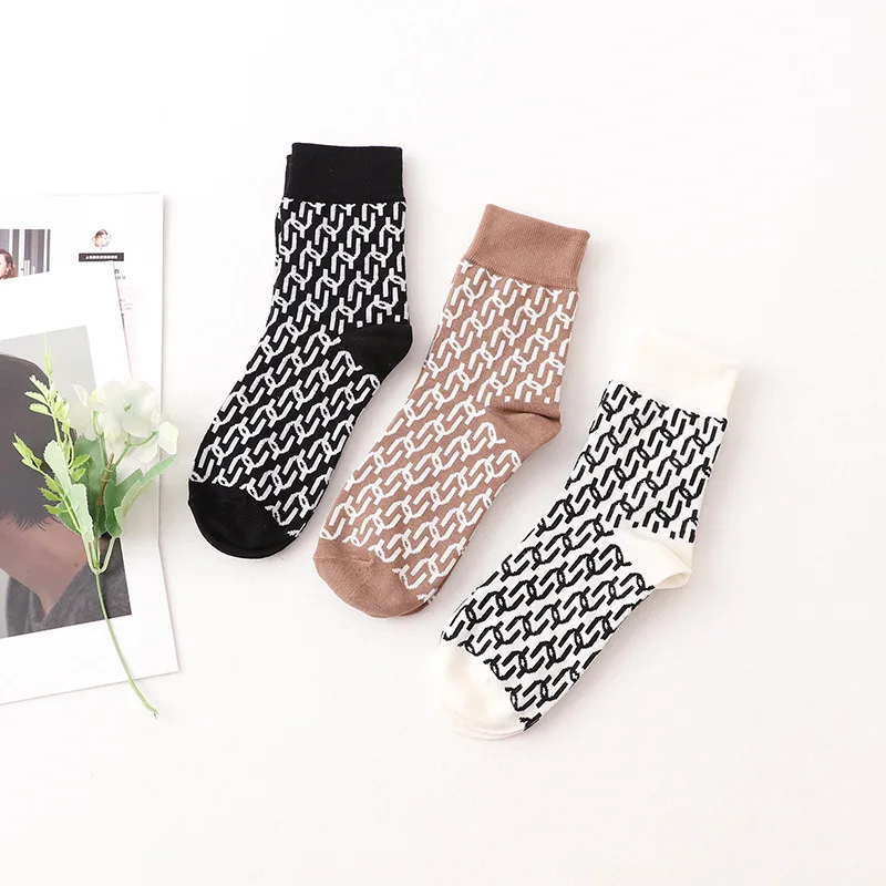 Natural Mulberry Silk Retro Old Flower Medium Sleeve Skincare Comfortable High Elastic Women's Real Silk Casual Sports Socks