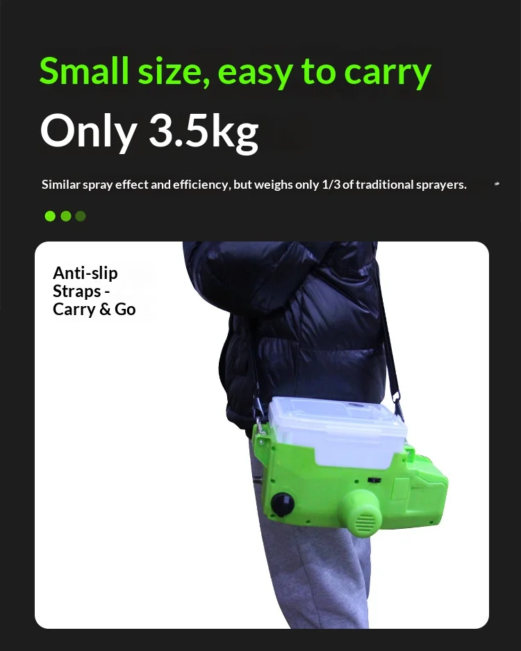 JH 500W Backpack Airless Paint Sprayer 15Mpa High Pressure & 6-Speed Control 1.4