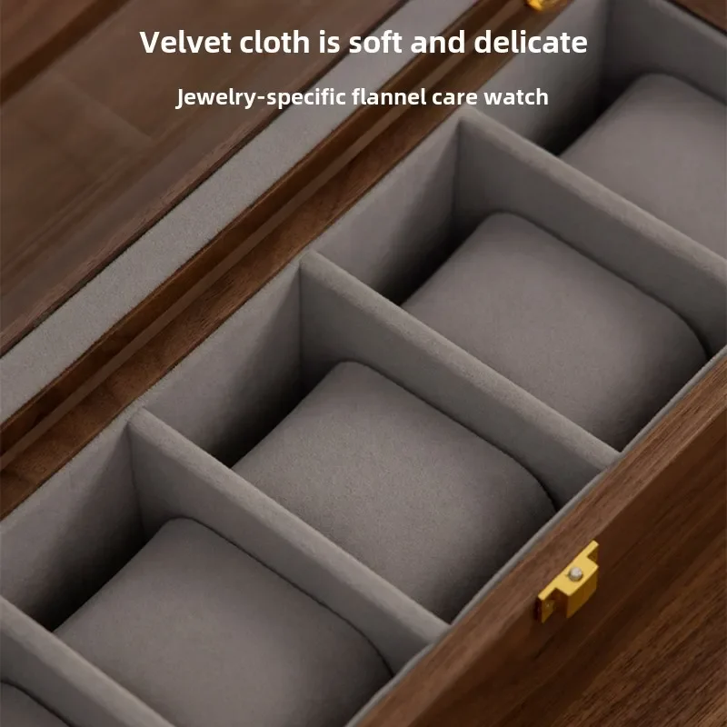 Solid Wood Watch Storage Box Luxurious Organizer for Displaying Watches High-End Wooden Watch Case for Collectors 6