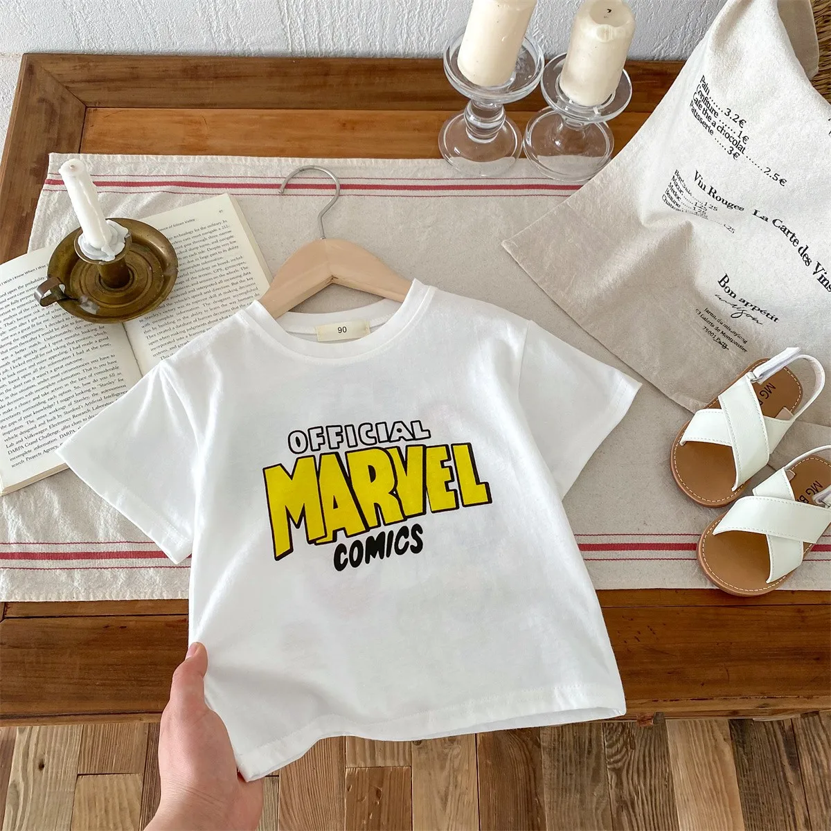 Cartoon Pattern Boy's Clothes T Shirt Short Sleeve Tops Summer Thin Loose Boutique Fashion Casual T-shirt Children's Wear Tees 4