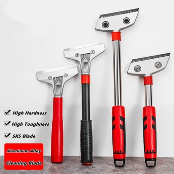 Portable Aluminum Alloy Cleaning Shovel Knife Wallpaper Paint Tiles Flooring Scraper Remover With SK-5 Blade Home Cleaning Tools