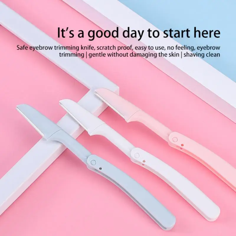 Safe Folding Ladies Face Shaver Eyebrow Trimmer Blade Anti-Scratch Razor Makeup Tools Eyebrow Trimmer Face Razor for Women eyebrow trimmer set,eyebrow trimmer,eyebrow razor set,hair shaver,eyebrow razor,facial hair remover,eyebrow trimmer blade,face shaver