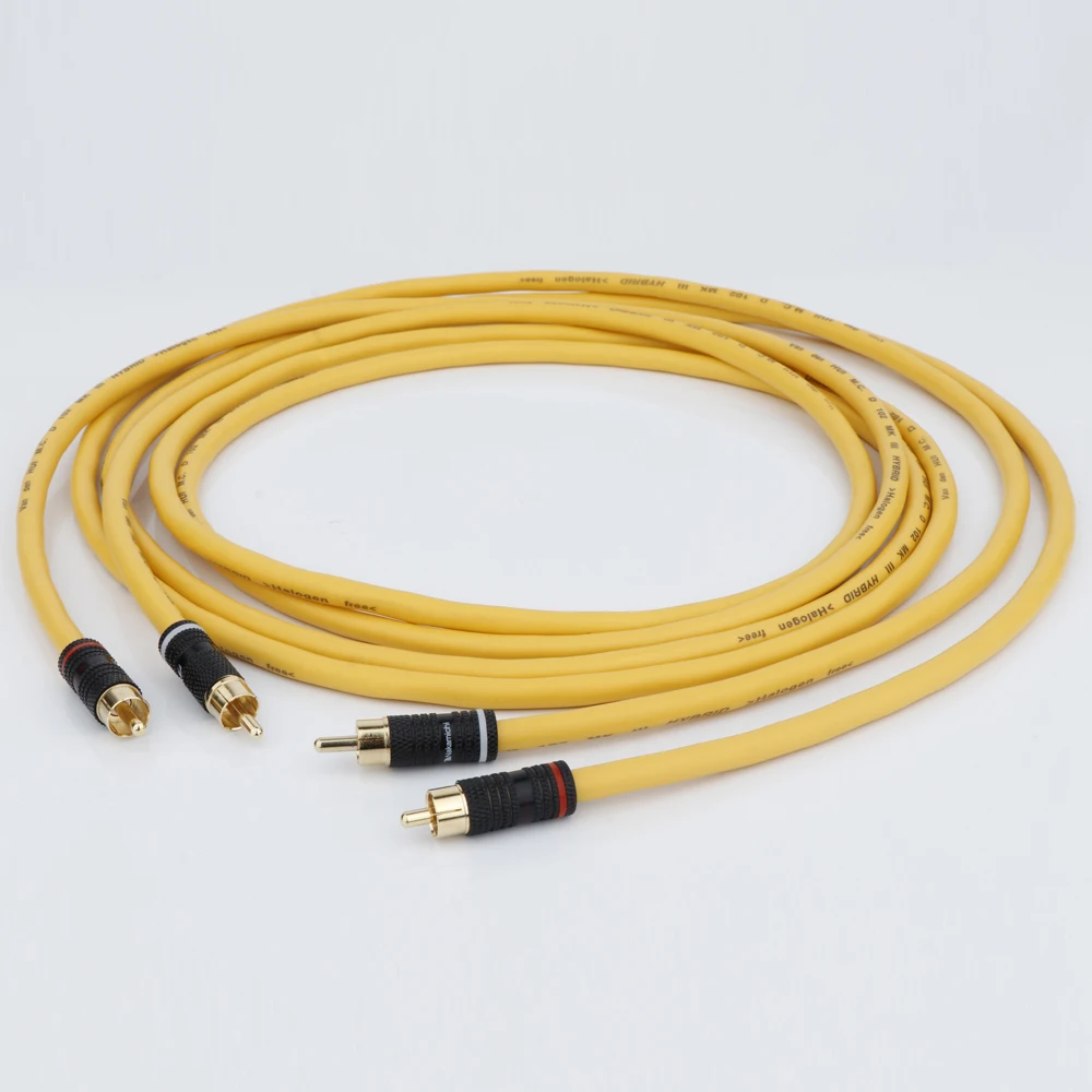 VDH Hifi Audio D102MKIII Cable RCA Chapado en plata, enchufe DIY RCA