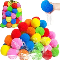Eco - Friendly Reusable Water Balls - Vibrant Outdoor Summer Fun Balloons for Pool and Backyard Entertainment (30/60 Pack) (60pcs)
