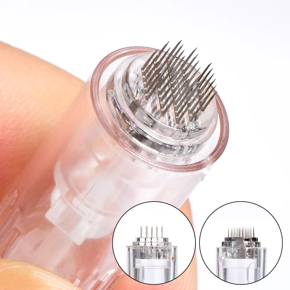 100pcs/Lot Derma Pen Needle 12/36/42pins nano Screw Microneedle Tatoo MTS Cartridges For Skin Care