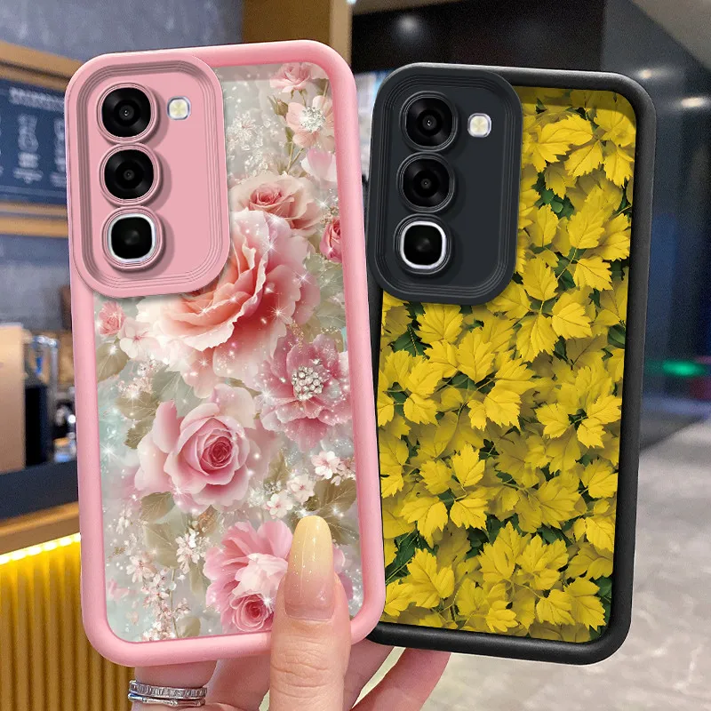 Shockproof Fish Flower Print Silicone Protective Phone Case