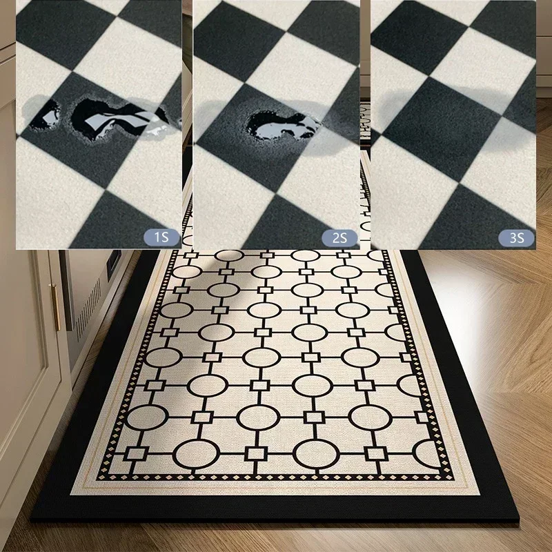 Kitchen Floor Mat Absorbent Non-slip Carpet Diatom Mud Long Foot Mats Minimalist Style Home Decoration Rug for Bathroom 주방 카펫 4