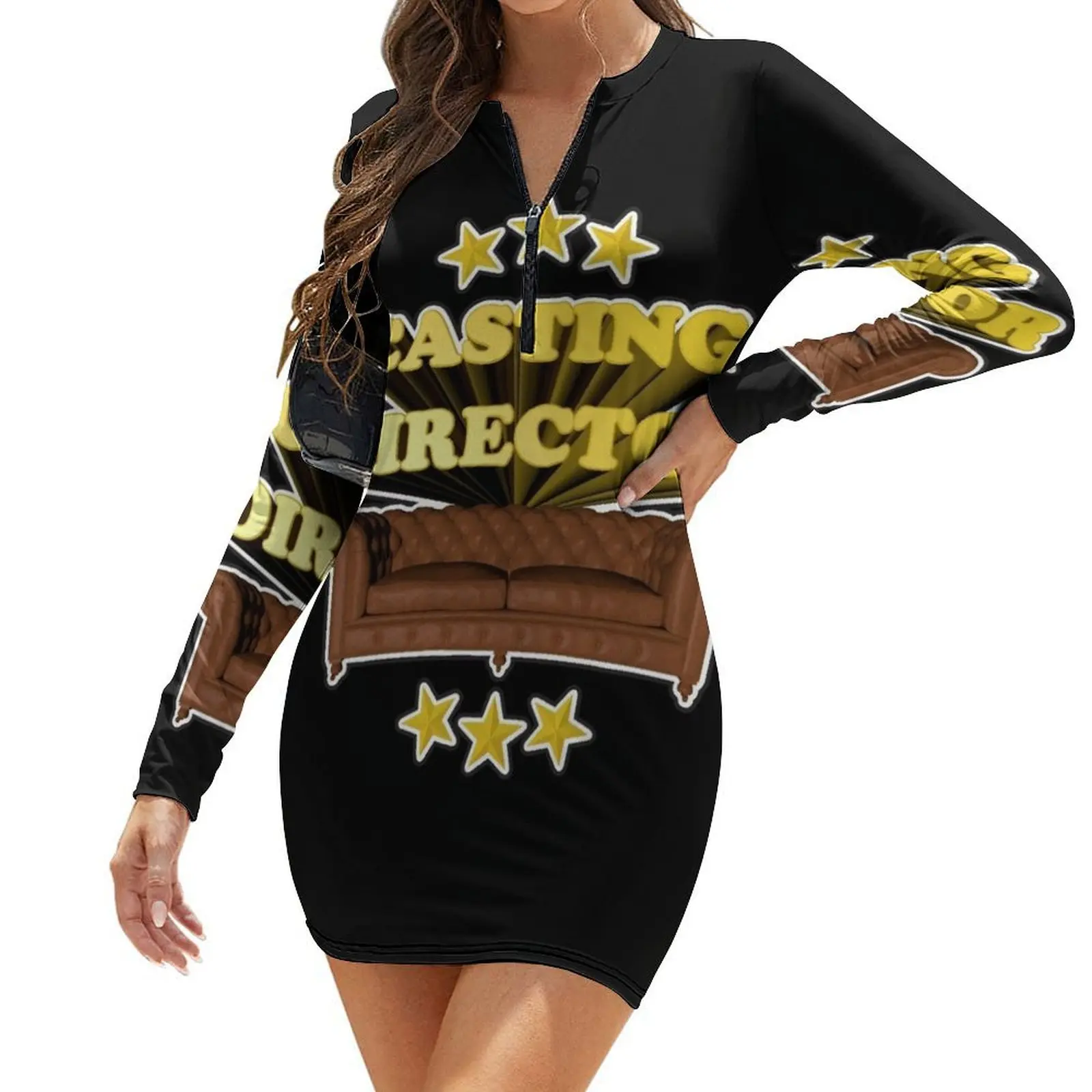 

Casting Director Casting Couch Long-Sleeve Bodycon Dress Evening dresses evening dress women Women's clothing