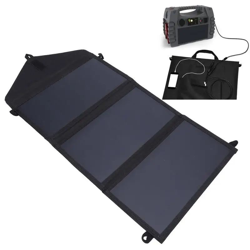 Portable Solar Panel Kit Foldable Portable Solar Battery Charger Kit Laptop Smartphone Tablet Power Bank With 100w Double USB