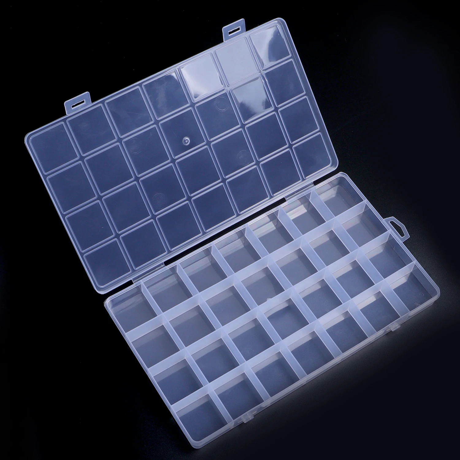 Transparent Plastic Organizer Box for Jewelry and Craft Storage