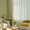 1PC Lace Curtain Gauze Curtain Retro Literary Small Fresh Pastoral Style Window Screen Bay Window High-end 4
