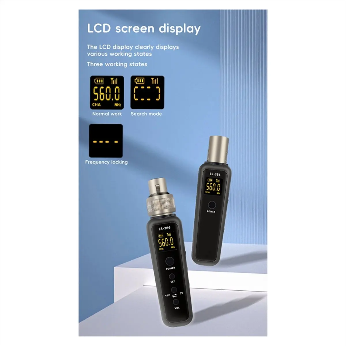 A23G Uhf 무선 마이크 변환기 Xlr 송신기 수신기 마이크 기타 송신기 수신기 어댑터 540-590Mhz