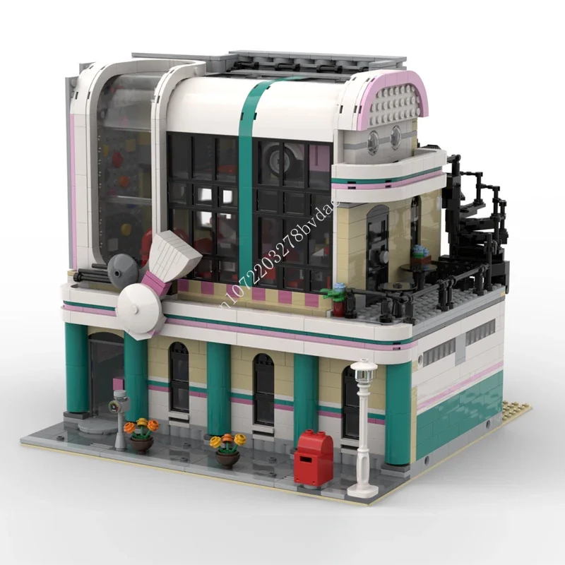 

Конструктор MOC модульный для боулинга и закусочной, 2171 шт.