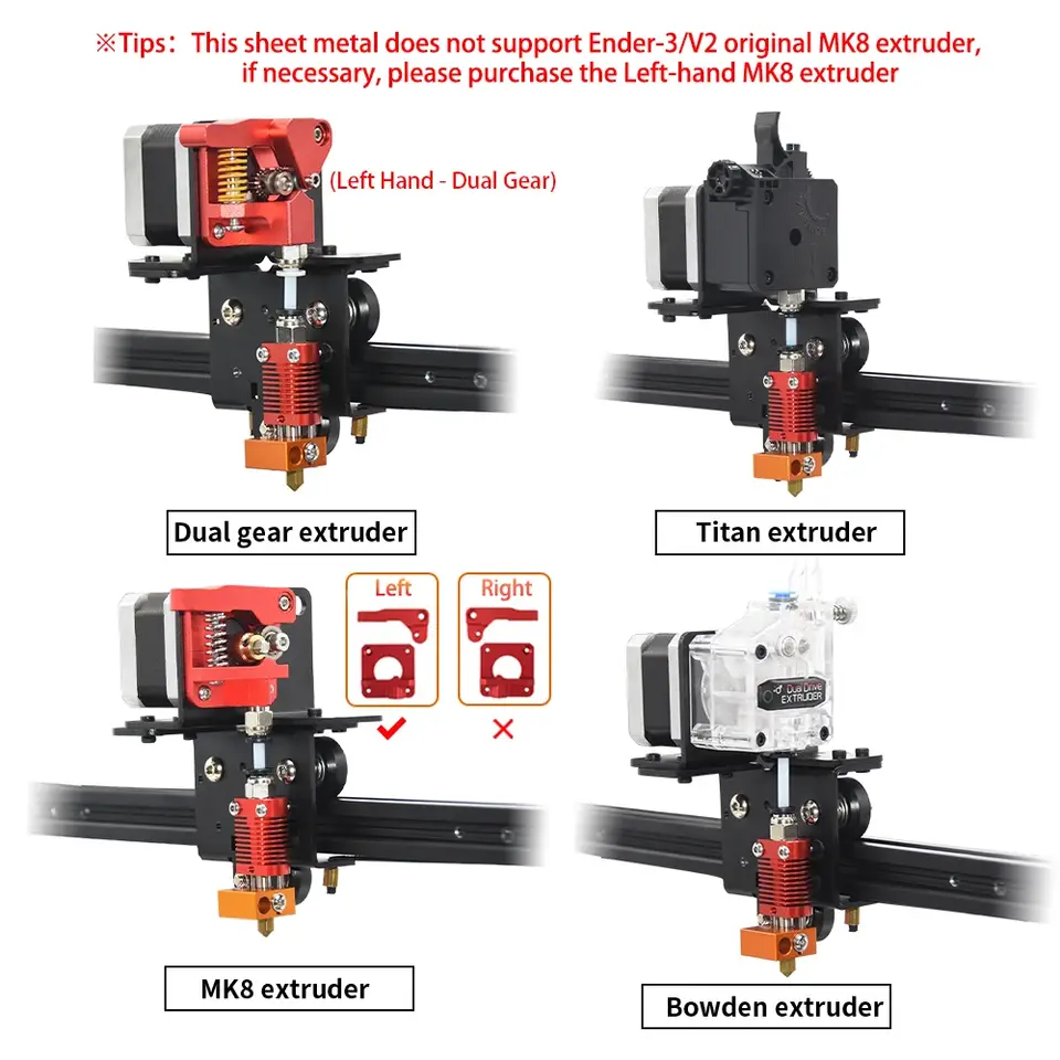 Ender 3 Direct Drive Upgrade Conversion Bracket for Ender 3 V2,Ender 3 Pro 3D Printer for MK8 Dual Gear Bowden Extruder image 4