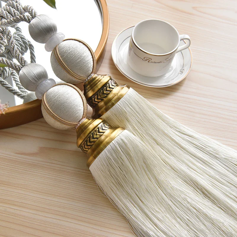 2 Pcs Curtain Tieback Hanging Holdbacks Curtains Tassels Bandages Brushes Curtain Accessories