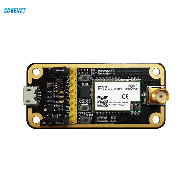 sx1268 lora test board 433mhz 470mhz development test kit for e22 400m22s cdsenet e22 400mbl 01 CDSENET E07-400MBL-01 Test Board E07/E30/E220/E32/E22 Series Development Evaluation Kit 433MHz 470MHz CC1101 10dBm