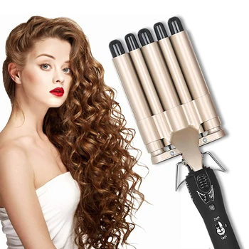 3-in-1 deep small reversible large and small wave style triple bucket deep hair wave curling iron and curling iron wonder 1