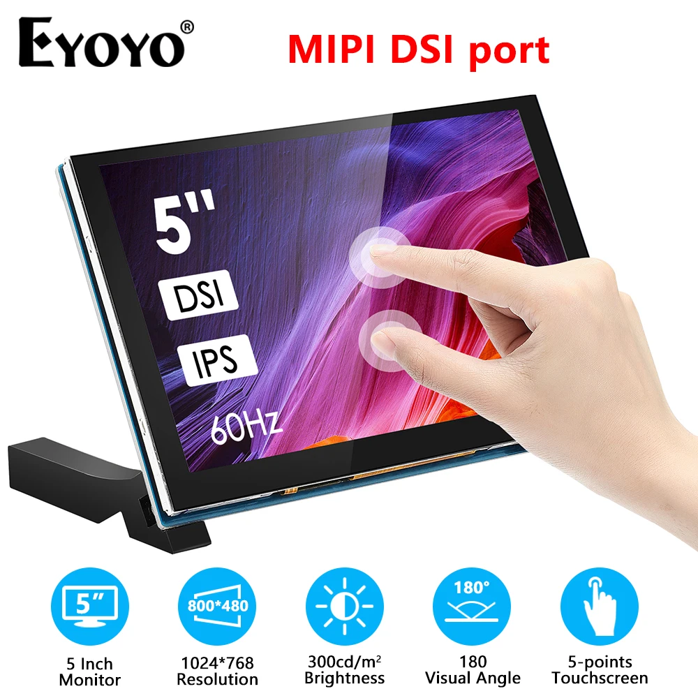 Eyoyo-5-Polegada-ips-capacitivo-touchscreen-800-480-pequeno-mini ...