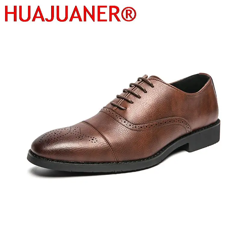 

New Plus Size 38-47 Men Derby Shoes Fashion Oxford Dress Shoes Male Well-dressed Gentleman Office Formal Casual Footwear for Men