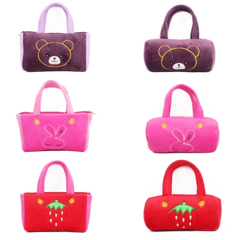 

Детская милая сумочка, кошелек для монет, дорожная сумка, мультяшная детская искусственная плюшевая сумка для девочек, качественные сумки
